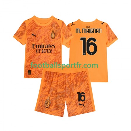 Tenue AC Milan Mike Maignan 16 Gardien Enfant Troisieme 2025-2026 Maillot de Foot